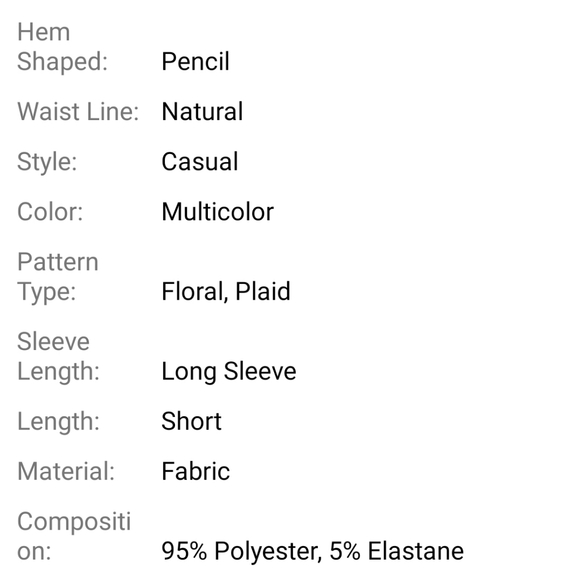 Plus Floral & Checker Print Bodycon Dress 3X NWOT - Picture 7 of 8